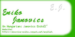 eniko janovics business card